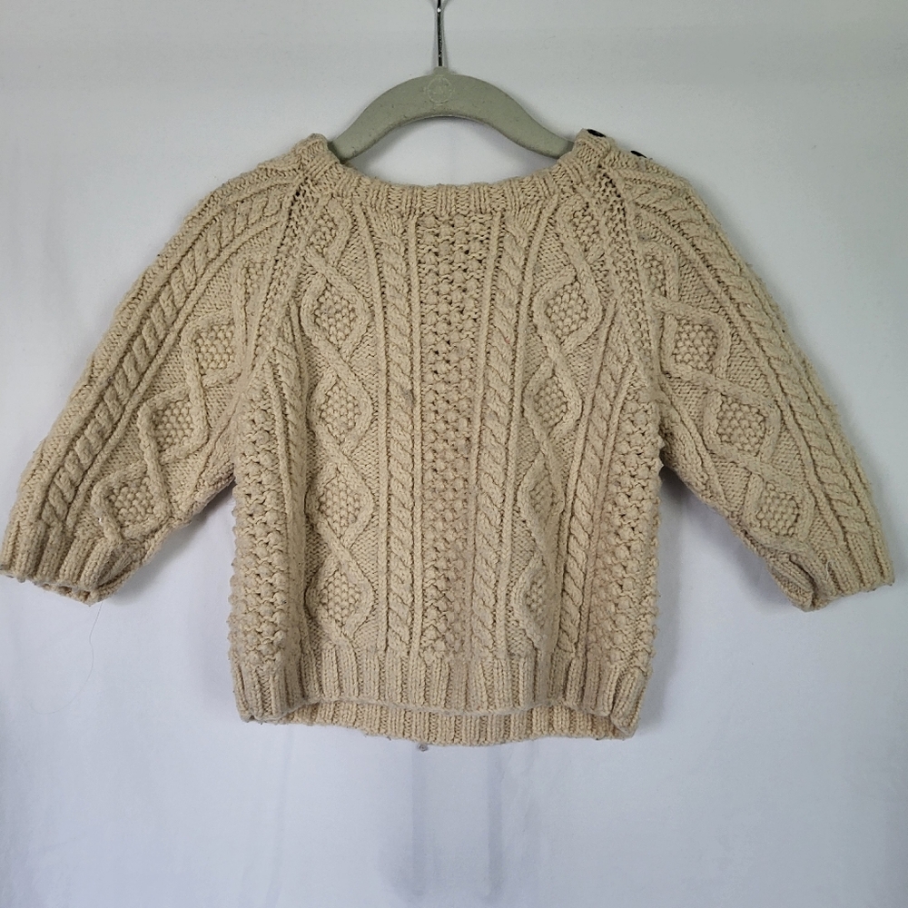Janie and Jack 12-18 months Cream Cable Knit Sweater